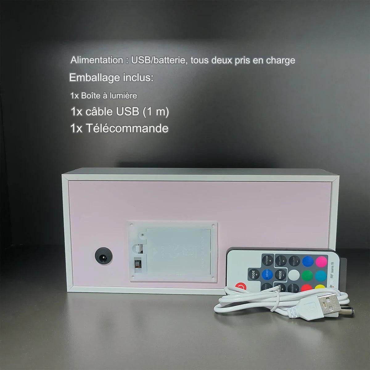 Anime Box : Boîte à lumière à couleur changeante avec télécommande, capteur de découpe de papier animé, lampe d'ombre Led 3D, sculpture, décoration, cadeau - myledly