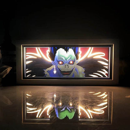 Anime Box : Boîte à lumière à couleur changeante avec télécommande, capteur de découpe de papier animé, lampe d'ombre Led 3D, sculpture, décoration, cadeau - myledly